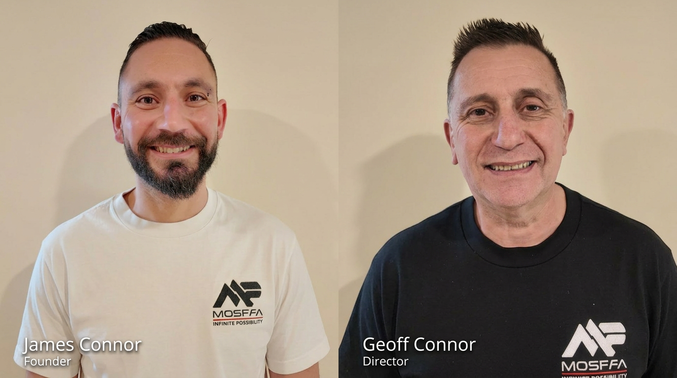James Connor, Founder and Geoff Connor, Director of MOSFAB